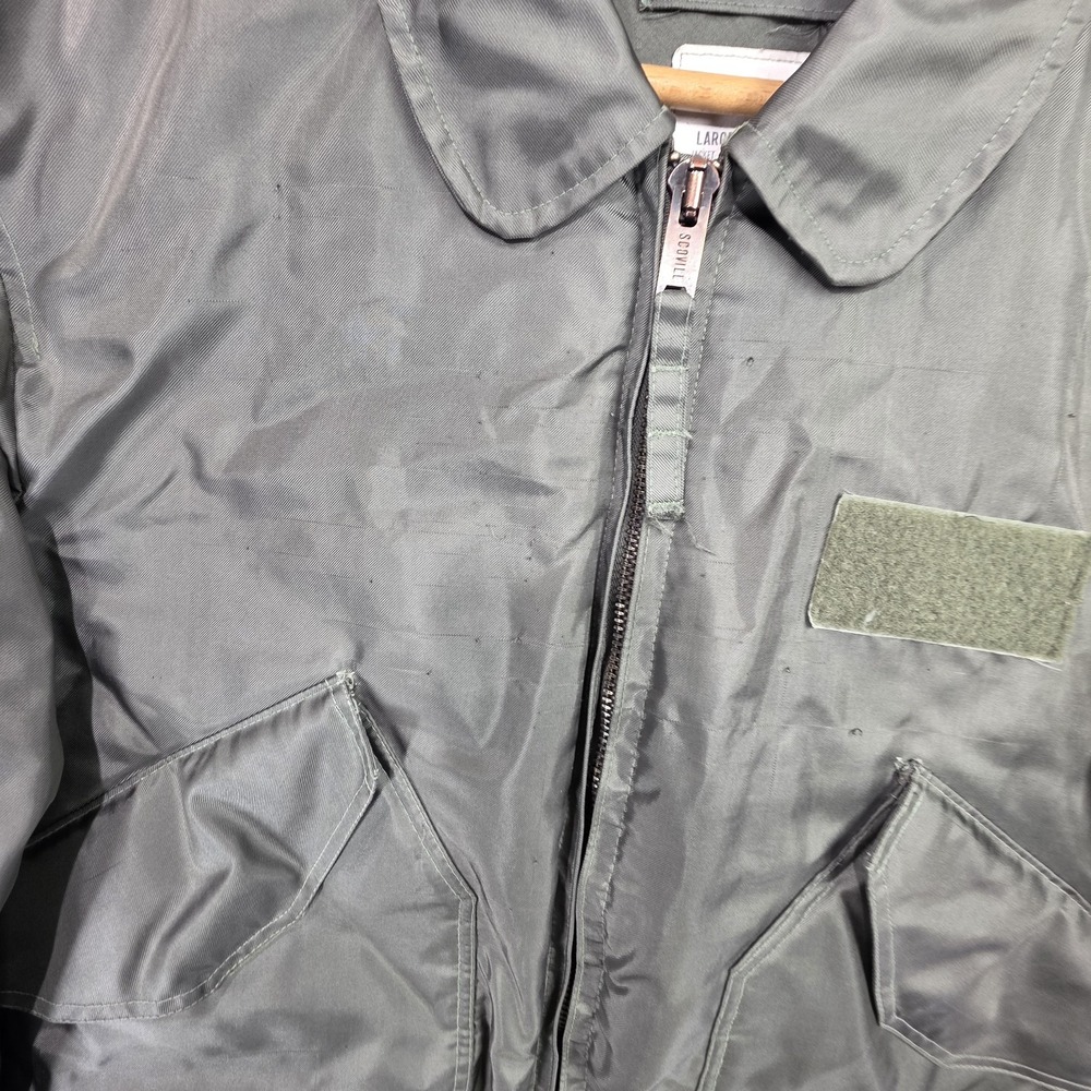 Vintage CWU-45/P Winter Weight Flight Jacket Isratex Inc Green Size Large - Picture 8 of 16
